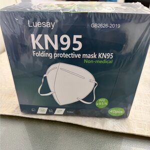 White KN95 Folding Protective Mask